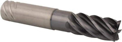 Kennametal - 20mm, 6 Flute, Single End, Solid Carbide, 0.5mm Corner Radius End Mill - 115mm OAL, 38° Helix, Right Hand Flute, 38mm LOC, Right Hand Cut, 60mm Extended Reach - Benchmark Tooling