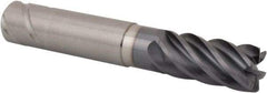 Kennametal - 16mm, 6 Flute, Single End, Solid Carbide, 1mm Corner Radius End Mill - 100mm OAL, 38° Helix, Right Hand Flute, 32mm LOC, Right Hand Cut, 48mm Extended Reach - Benchmark Tooling