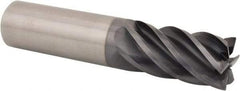 Kennametal - 25mm, 6 Flute, Single End, Solid Carbide, 0.75mm Corner Radius End Mill - 121mm OAL, 38° Helix, Right Hand Flute, 45mm LOC, Right Hand Cut - Benchmark Tooling