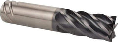 Kennametal - 25mm, 6 Flute, Single End, Solid Carbide, 0.75mm Corner Radius End Mill - 121mm OAL, 38° Helix, Right Hand Flute, 45mm LOC, Right Hand Cut - Benchmark Tooling