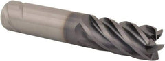 Kennametal - 3/4", 6 Flute, Single End, Solid Carbide, 0.06" Corner Radius End Mill - 4" OAL, 38° Helix, Right Hand Flute, 1-5/8" LOC, Right Hand Cut - Benchmark Tooling