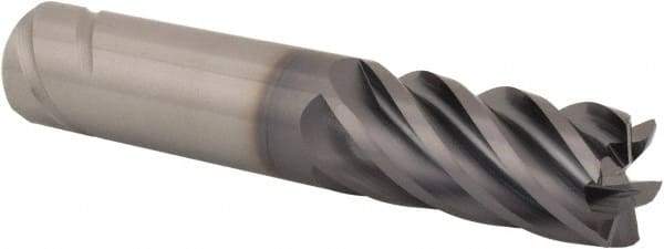 Kennametal - 3/4", 6 Flute, Single End, Solid Carbide, 0.03" Corner Radius End Mill - 4" OAL, 38° Helix, Right Hand Flute, 1-1/2" LOC, Right Hand Cut - Benchmark Tooling
