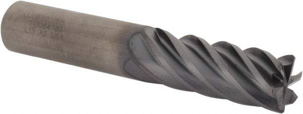 Kennametal - 1/2", 6 Flute, Single End, Solid Carbide, 0.06" Corner Radius End Mill - 3" OAL, 38° Helix, Right Hand Flute, 1" LOC, Right Hand Cut - Benchmark Tooling