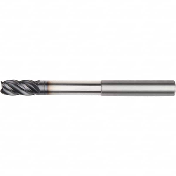 Kennametal - 16mm, 4 Flute, Single End, Solid Carbide, Corner Chamfer End Mill - 150mm OAL, 38° Helix, Right Hand Flute, 32mm LOC, Right Hand Cut, 100mm Extended Reach - Benchmark Tooling