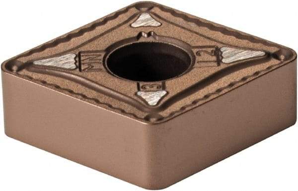 Kennametal - CNMG433 MN Grade KCP25B Carbide Turning Insert - TiCN/Al2O3/TiOCN Finish, 80° Diamond, 1/2" Inscr Circle, 3/16" Thick, 3/64" Corner Radius - Benchmark Tooling
