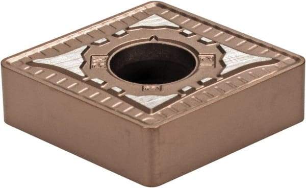 Kennametal - CNMG643 RN Grade KCP10B Carbide Turning Insert - TiCN/Al2O3/TiOCN Finish, 80° Diamond, 3/4" Inscr Circle, 1/4" Thick, 3/64" Corner Radius - Benchmark Tooling