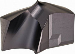 Kennametal - Series KSEM Plus, 21mm Diam Grade KCPM45 140° Replaceable Drill Tip - Carbide, TiAlN Finish, 3 Seat Size - Benchmark Tooling