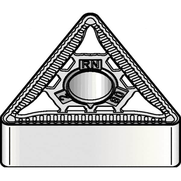 Kennametal - TNMG666 RN Grade KCP10B Carbide Turning Insert - TiOCN Finish, 60° Triangle, 3/4" Inscr Circle, 3/8" Thick, 3/32" Corner Radius - Benchmark Tooling