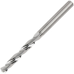 Kennametal - 5.5mm 135° Solid Carbide Jobber Drill - Bright Finish, Right Hand Cut, Spiral Flute, Straight Shank, 82mm OAL, Standard Point - Benchmark Tooling
