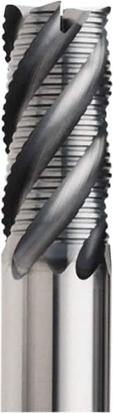 Seco - 8mm Diam, 16mm LOC, 4 Flute Solid Carbide 45° Corner Chamfer Roughing End Mill - SIRON-A Finish, 60mm OAL, 8mm Shank Diam, Single End, Centercutting, 38° Helix - Benchmark Tooling