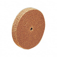 3M - 1" Diam, 0.12" Face Width, 0.06" Center Hole, Medium Grade, Aluminum Oxide Deburring Wheel - Unitized, Hard Density 7 Grade - Benchmark Tooling