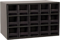 Akro-Mils - 15 Drawer, Small Parts Cabinet - 11" Deep x 17" Wide x 11" High - Benchmark Tooling