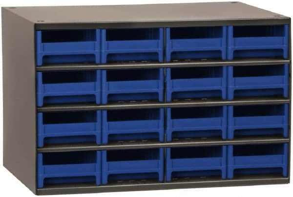 Akro-Mils - 16 Drawer, Small Parts Cabinet - 11" Deep x 17" Wide x 11" High - Benchmark Tooling