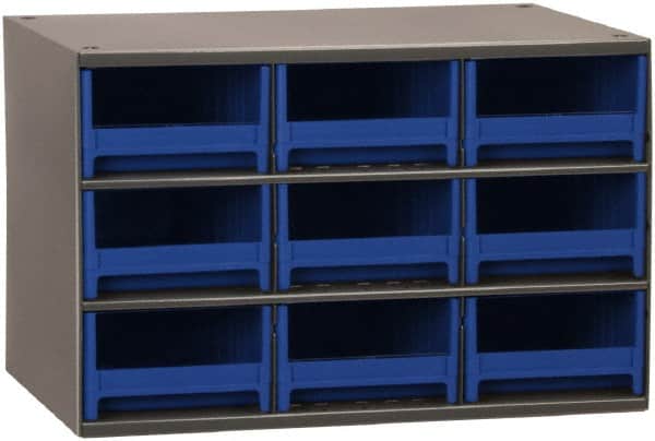 Akro-Mils - 9 Drawer, Small Parts Cabinet - 11" Deep x 17" Wide x 11" High - Benchmark Tooling