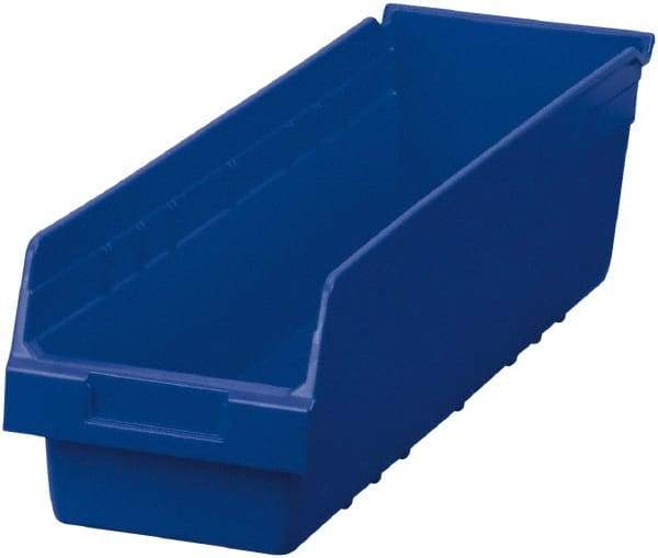 Akro-Mils - 23-5/8" Deep, Blue Polymer Hopper Shelf Bin - 6" High x 6-5/8" Wide x 23-5/8" Long - Benchmark Tooling