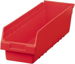 Akro-Mils - 23-5/8" Deep, Red Polymer Hopper Shelf Bin - 6" High x 6-5/8" Wide x 23-5/8" Long - Benchmark Tooling