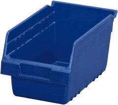 Akro-Mils - 11-5/8" Deep, Blue Polymer Hopper Shelf Bin - 6" High x 6-5/8" Wide x 11-5/8" Long - Benchmark Tooling