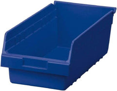 Akro-Mils - 17-7/8" Deep, Blue Polymer Hopper Shelf Bin - 6" High x 8-3/8" Wide x 17-7/8" Long - Benchmark Tooling