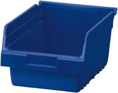 Akro-Mils - 11-5/8" Deep, Blue Polymer Hopper Shelf Bin - 6" High x 8-3/8" Wide x 11-5/8" Long - Benchmark Tooling