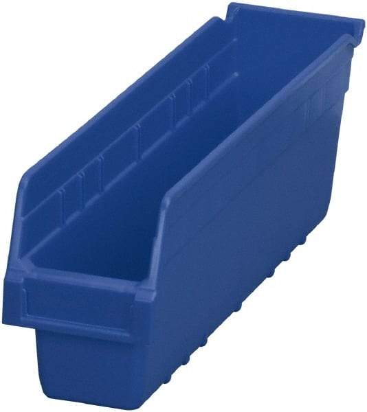 Akro-Mils - 17-7/8" Deep, Blue Polymer Hopper Shelf Bin - 6" High x 4-1/8" Wide x 17-7/8" Long - Benchmark Tooling