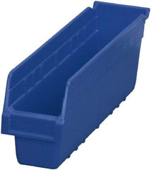 Akro-Mils - 17-7/8" Deep, Blue Polymer Hopper Shelf Bin - 6" High x 4-1/8" Wide x 17-7/8" Long - Benchmark Tooling