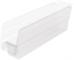 Akro-Mils - 54 Lb. Load Capacity, 11-5/8" Deep, Clear Hopper Shelf Bin - 4" High x 2-3/4" Wide x 11-5/8" Long - Benchmark Tooling