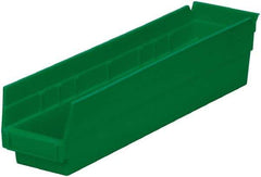 Akro-Mils - 123 Lb. Load Capacity, 17-7/8" Deep, Green Hopper Shelf Bin - 4" High x 4-1/8" Wide x 17-7/8" Long - Benchmark Tooling