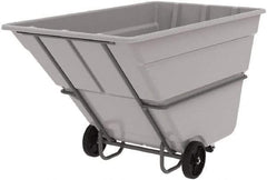 Akro-Mils - 2,000 Lb Load Capacity, 2 Cu Yd, Plastic Tilt Truck - 48" Wide x 85" Long x 51" High, Gray - Benchmark Tooling