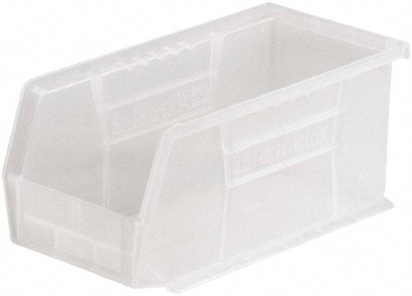 Akro-Mils - 30 Lb. Load Capacity, 10-7/8" Deep, Clear Polymer Hopper Stacking Bin - 5" High x 5-1/2" Wide x 10-7/8" Long - Benchmark Tooling