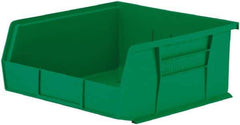 Akro-Mils - 50 Lb. Load Capacity, 10-7/8" Deep, Green Polymer Hopper Stacking Bin - 5" High x 11" Wide x 10-7/8" Long - Benchmark Tooling