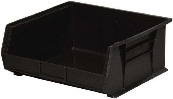 Akro-Mils - 75 Lb. Load Capacity, 14-3/4" Deep, Black Polymer Hopper Stacking Bin - 7" High x 16-1/2" Wide x 14-3/4" Long - Benchmark Tooling