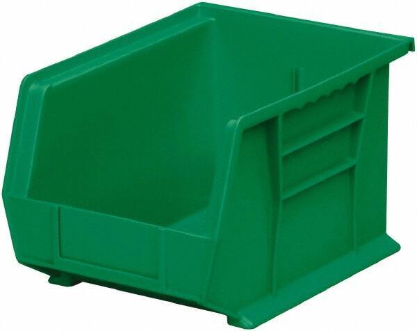 Akro-Mils - 50 Lb. Load Capacity, 10-3/4" Deep, Green Polymer Hopper Stacking Bin - 7" High x 8-1/4" Wide x 10-3/4" Long - Benchmark Tooling