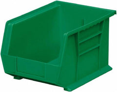 Akro-Mils - 50 Lb. Load Capacity, 10-3/4" Deep, Green Polymer Hopper Stacking Bin - 7" High x 8-1/4" Wide x 10-3/4" Long - Benchmark Tooling