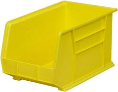 Akro-Mils - 60 Lb. Load Capacity, 18" Deep, Yellow Polymer Hopper Stacking Bin - 10" High x 11" Wide x 18" Long - Benchmark Tooling