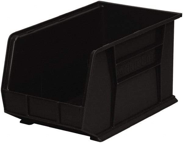 Akro-Mils - 60 Lb. Load Capacity, 18" Deep, Black Polymer Hopper Stacking Bin - 10" High x 11" Wide x 18" Long - Benchmark Tooling