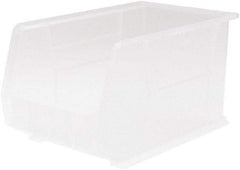 Akro-Mils - 60 Lb. Load Capacity, 18" Deep, Clear Polymer Hopper Stacking Bin - 10" High x 11" Wide x 18" Long - Benchmark Tooling