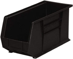 Akro-Mils - 60 Lb. Load Capacity, 18" Deep, Black Polymer Hopper Stacking Bin - 9" High x 8-1/4" Wide x 18" Long - Benchmark Tooling