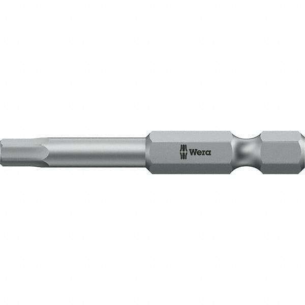 Wera - 3/64" Hex Screwdriver Bit - 1/4" Drive, 50mm OAL - Benchmark Tooling