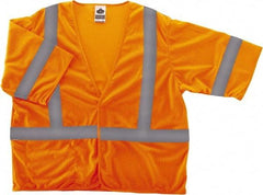 Ergodyne - Size S/M High Visibility Orange Mesh General Purpose Vest - 36 to 44" Chest, ANSI/ISEA 107, Hook & Loop Closure, 1 Pocket, Polyester - Benchmark Tooling