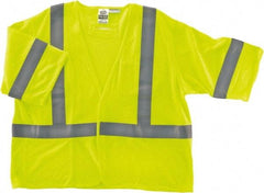 Ergodyne - Size L/XL Flame Resistant/Retardant Lime Mesh General Purpose Vest - 44 to 52" Chest, ANSI/ISEA 107, Hook & Loop Closure, 2 Pockets, Polyester - Benchmark Tooling