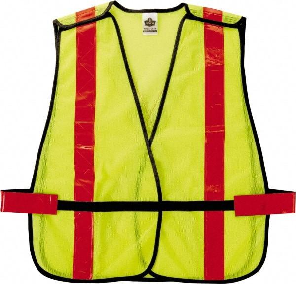 Ergodyne - One Size Fits Most High Visibility Lime Mesh General Purpose Vest - Hook & Loop Closure, Polyester - Benchmark Tooling