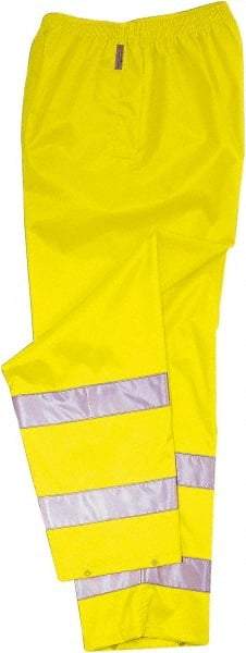 Ergodyne - Size 4XL, Lime, Rain Pants - 1 Pocket - Benchmark Tooling