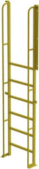 TRI-ARC - 112" 7 Step Configurable Crossover Ladder - 90° Incline, 1,000 Lb Capacity, 70" Platform Height, 30" Base Width x 15" Base Depth, Perforated Tread - Benchmark Tooling