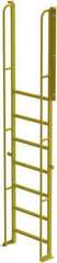 TRI-ARC - 132" 9 Step Configurable Crossover Ladder - 90° Incline, 1,000 Lb Capacity, 90" Platform Height, 30" Base Width x 15" Base Depth, Perforated Tread - Benchmark Tooling