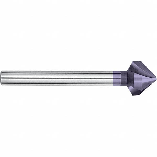 Magafor - 8.3mm Head Diam, 5/16" Shank Diam, 90° Cobalt Countersink - 3-3/8" OAL, Single End, Straight Shank, Right Hand Cut - Benchmark Tooling