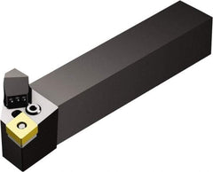 Sandvik Coromant - PCLN, Left Hand Cut, -5° Lead Angle, 1-1/4" Shank Height x 1-1/4" Shank Width, Negative Rake Indexable Turning Toolholder - 6" OAL, CNMG 12 04 08 Insert Compatibility, Series T-Max P - Benchmark Tooling