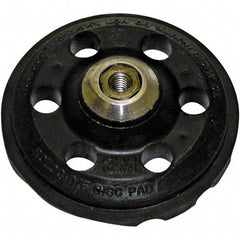 3M - 3" Diam Disc Backing Pad - 1/4" Shank Diam, Hard Density, 12,000 RPM, Roloc TS Compatible - Benchmark Tooling