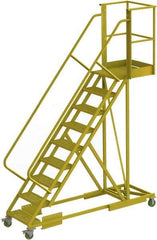 TRI-ARC - 132" 9 Step Configurable Cantilever Ladder - Supported, 300 Lb Capacity, 90" Platform Height, 30" Base Width x 97" Base Depth, Serrated - Benchmark Tooling