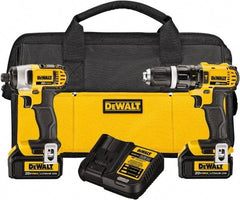 DeWALT - 20 Volt Cordless Tool Combination Kit - Includes 1/2" Hammer Drill & 1/4" Impact Driver, Lithium-Ion Battery Included - Benchmark Tooling