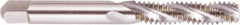 Regal Cutting Tools - 7/8-9 UNC 4 Flute 3B Bottoming Spiral Flute Tap - High Speed Steel, Bright Finish, 4-11/16" OAL, Right Hand Flute, Right Hand Thread, H4 - Benchmark Tooling